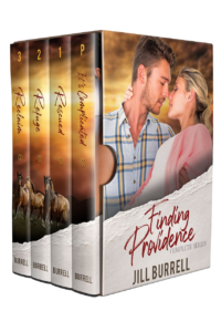 Finding Providence Complete Series by Jill Burrell. Includes: Prequel - It's Complicated: An Opposites Attract Office Romance; Book 1 - Rescued: A Small Town Single Dad Romance; Book 2 - Refuge: A Small Town Cowboy Romance; Book 3 - Reclaim: A Small Town Second Chance Romance